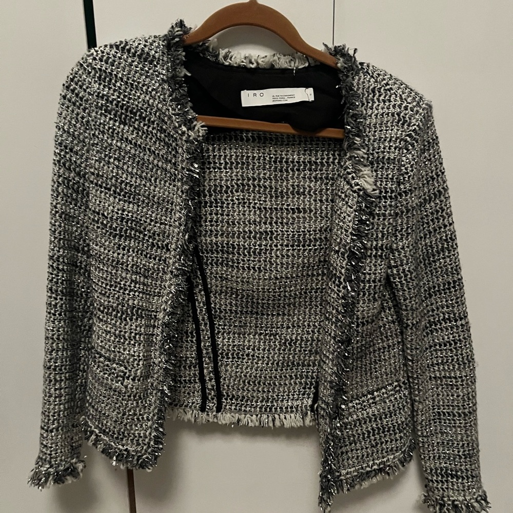 IRO metallic tweed blazer size 36